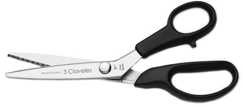 TIJERA TRES CLAVELES # 125 - 9" ZIG ZAG PROFESIONAL