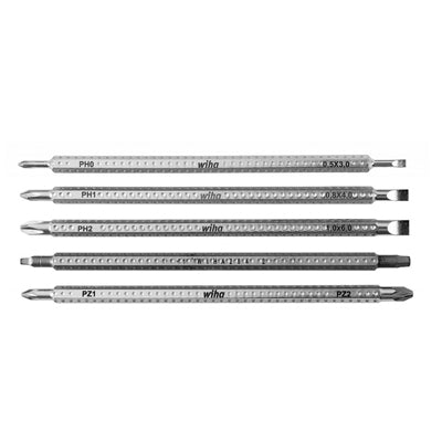 Set de 5 Hojas Drive-Loc Vi para Atornillador de Puntas Intercambiables