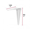 ESCUADRA ESTANTE TRUPER BLANCA #ME-6B 5" X 6" (CAJA DE 12 PZAS.) (44003)