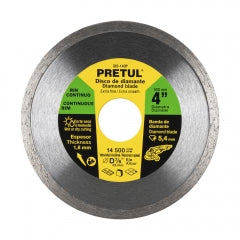 DISCO CORTAR PRETUL (TRUPER) DIAMANTADO CONTINUO # DID-140P 4" (21001)