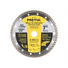 DISCO CORTAR PRETUL (TRUPER) DIAMANTADO TURBO # DID-270P 7" (27018)