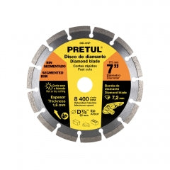 DISCO CORTAR PRETUL (TRUPER) DIAMANTADO SEGMENT # DID-370P 7" (27033)