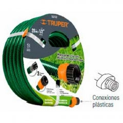 MANGUERA TRUPER P/RIEGO REFORZADA 1/2"X20 MTS #MAN-20X 1/2RE (16052)