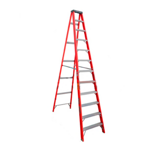 ESCALERA FIBRA VIDRIO TIJERA 12 PELDAÑOS 225KG CUPRUM
