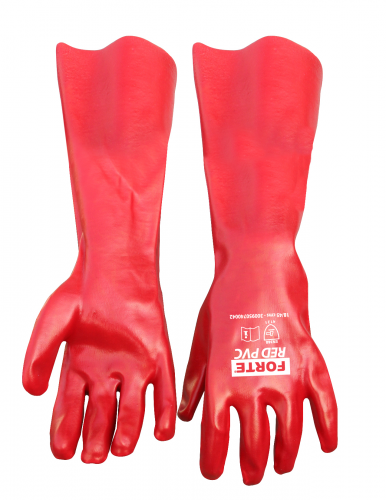 GUANTE PVC 18 -45 CM ROJO