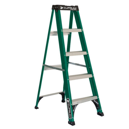ESCALERA FIBRA VIDRIO TIJERA 5 PELDAÑOS CUPRUM