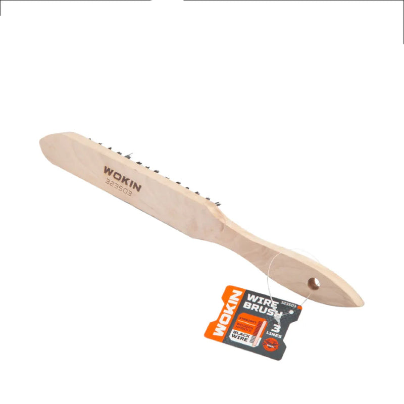 Escobilla de Acero con Mango 3 lineas Wokin
