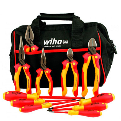 Set de 11 Alicates Cortantes y destornillador Aislados WIHA
