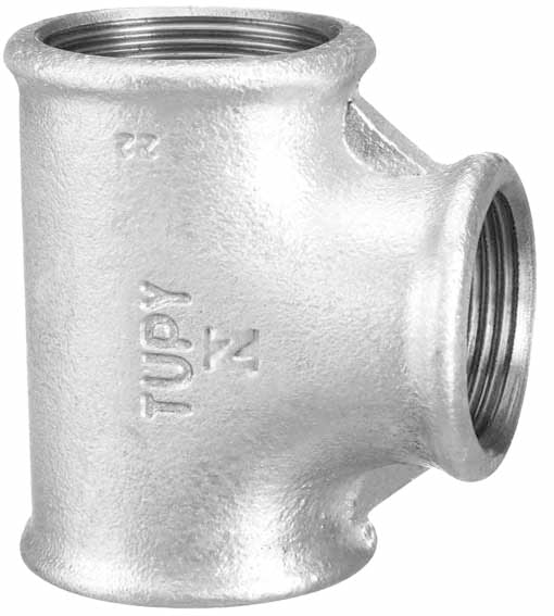 TEE GALV. 1/4" TUPY (ISO 9002)