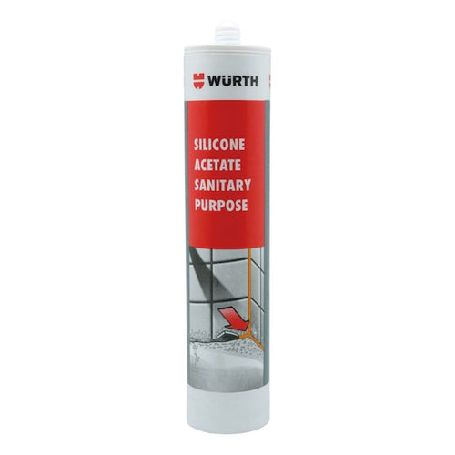 SILICONA ACETICA BLANCA - 280ML - WURTH - WURTH