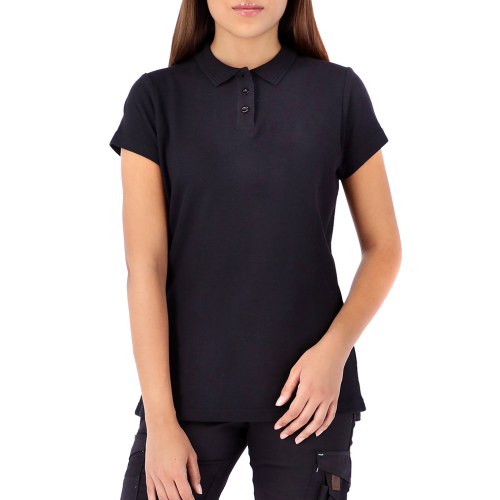 POLERA PIQUE QUEBEC MANGA CORTA MUJER NEGRO XL