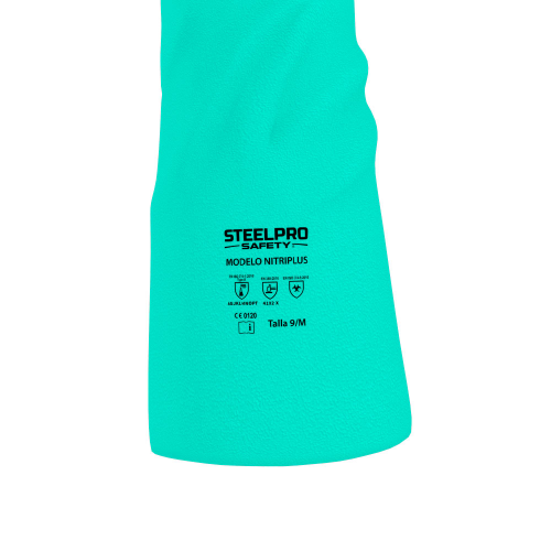 GUANTE NITRILO 18'' NITRIPLUS 22 MIL STEELPRO TALLA 9