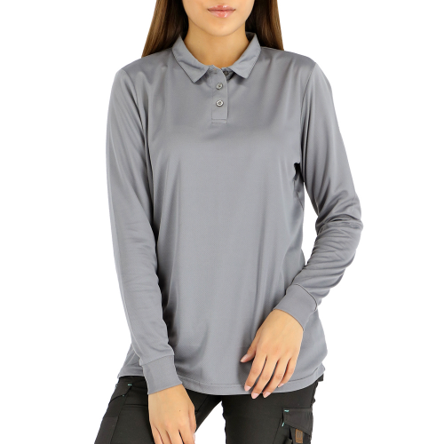 POLERA COOLDRY QUEBEC MANGA LARGA MUJER GRIS XXL