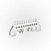 BARRA BRONCE AISLADA RIEL DIN BLANCA 10 POLOS