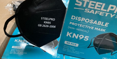 RESPIRADOR DESCARTABLE STEELPRO KN95 (50 UN) BLACK