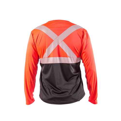 POLERA REFLECTIVA HW ROJO FLUOR MANGA LARGA L