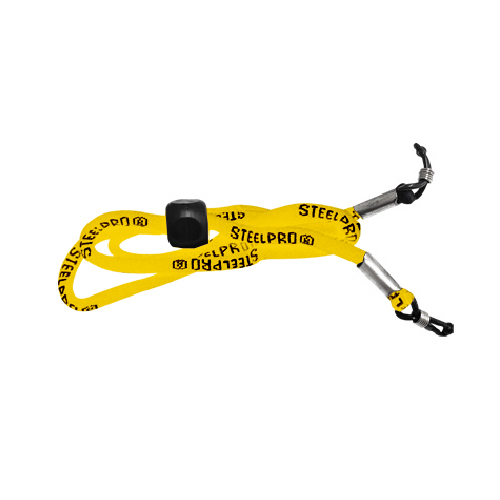 CORDON AJUSTABLE AMARILLO CON LOGO STEELPRO 60 CM