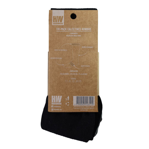 TRIPACK CALCETINES HW ALGODON HOMBRE