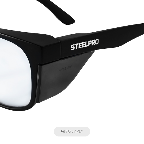 LENTE DE SEGURIDAD SAFEBLACK CLARO BLUE BLOCKER STEELPRO