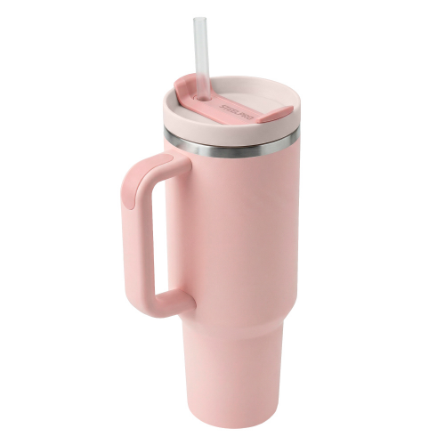 MUG TERMICO C/ BOMBILLA ROSADO