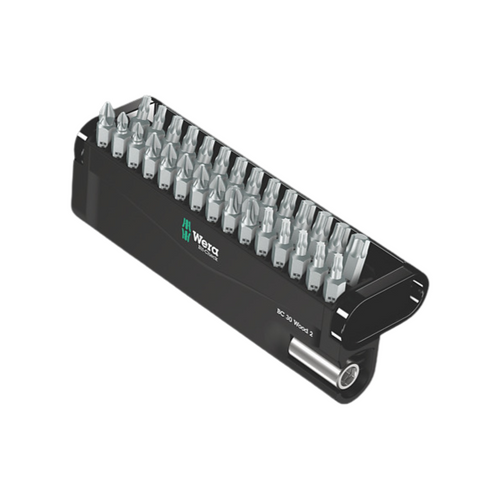 Set puntas Wood 2 1/4 con estuche 30 piezas Wera