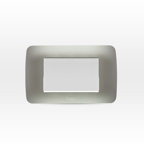 INTERRUPTOR SIMPLE 9/24 TECLON 73 MM 10A 250V BLANCO ARMADO PLATA