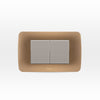 INTERRUPTOR DOBLE 9/15 TECLON 35.6 MM 10A 250V BEIGE ARMADO TITANIO