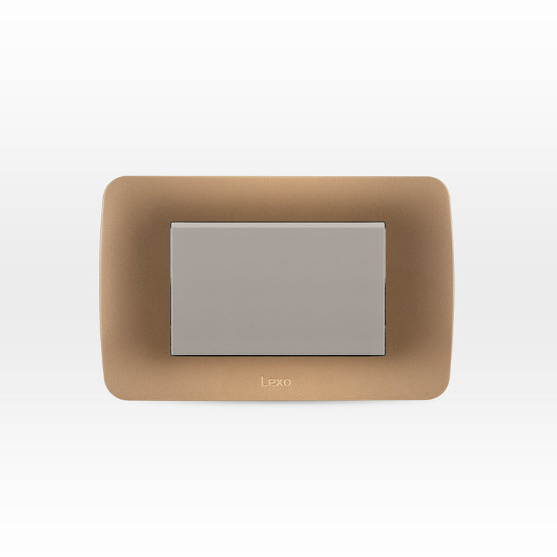 INTERRUPTOR SIMPLE 9/24 TECLON 73 MM 10A 250V BEIGE ARMADO TITANIO
