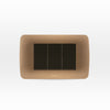 INTERRUPTOR TRIPLE 9/32 10A 250V CAFÉ ARMADO TITANIO
