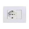 Toma corriente SCHUKO 10/16A 250V blanco armado