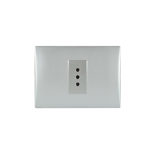 TOMA CORRIENTE ANDES SIMPLE 10A 250V SILVER ARMADO