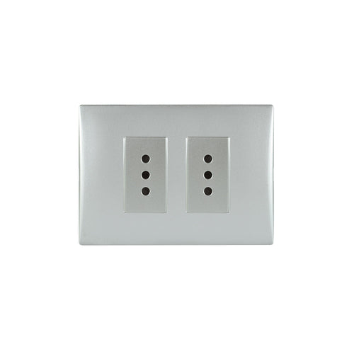 TOMA CORRIENTE ANDES DOBLE 10A 250V SILVER ARMADO
