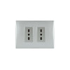 TOMA CORRIENTE ANDES DOBLE 10/16A 250V SILVER ARMADO
