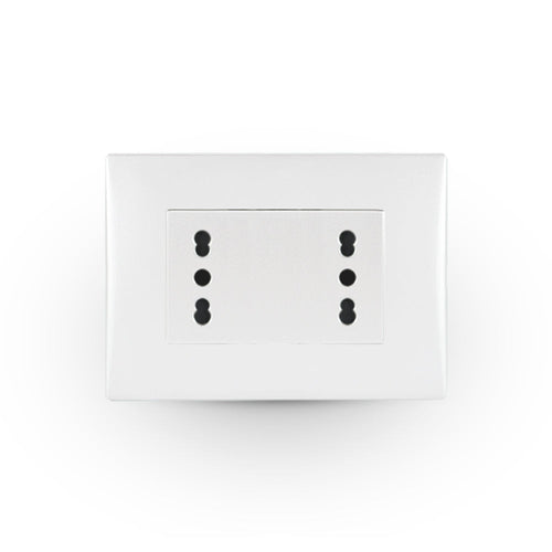 Toma corriente andes DUPLEX 10/16A 250V WHITE armado
