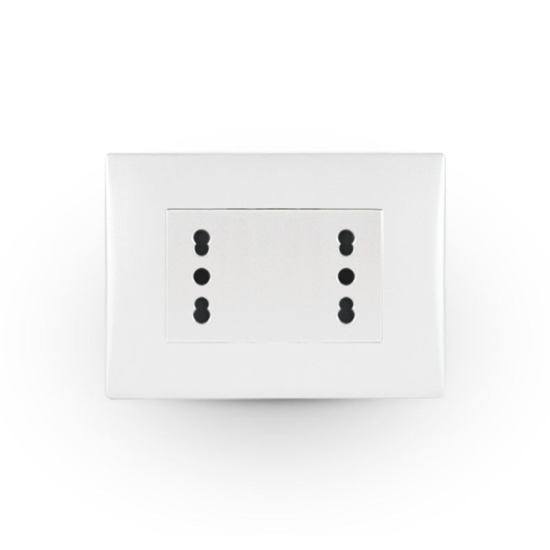 Toma corriente andes DUPLEX 10/16A 250V WHITE armado