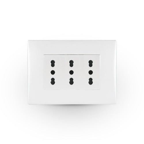Toma corriente andes TRIPLEX 10/16A 250V WHITE armado