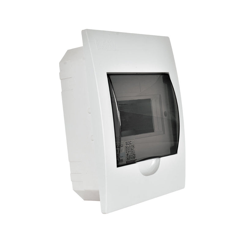 TABLERO EMBUTIDO 6 POLOS TAPA COLOR HUMO LIBRE DE HALÓGENO IP41