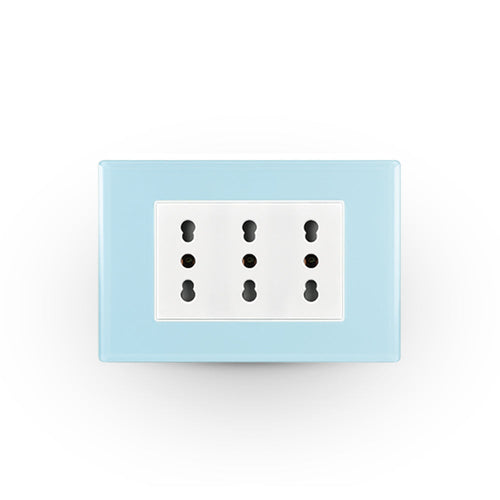 Toma de corriente TRIPLEX 10/16A 250V CRYSTAL armado
