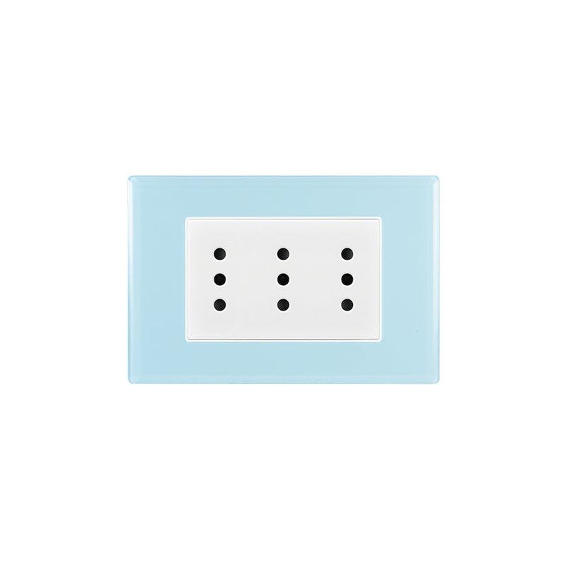 TOMA DE CORRIENTE TRIPLEX CRYSTAL 10A 250V BLANCO