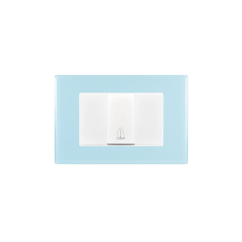 INTERRUPTOR PULSADOR TIMBRE 10A 250V BLANCO CRYSTAL ARMADO