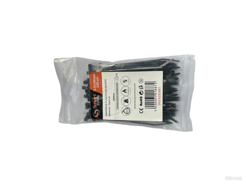 AMARRA PLASTICA NEGRA 2.5x100mm.100Unidades