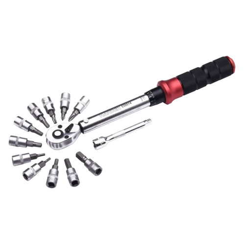 Set Llave de Torque 1/4 5-25NM con accesorios 13 piezas Harden