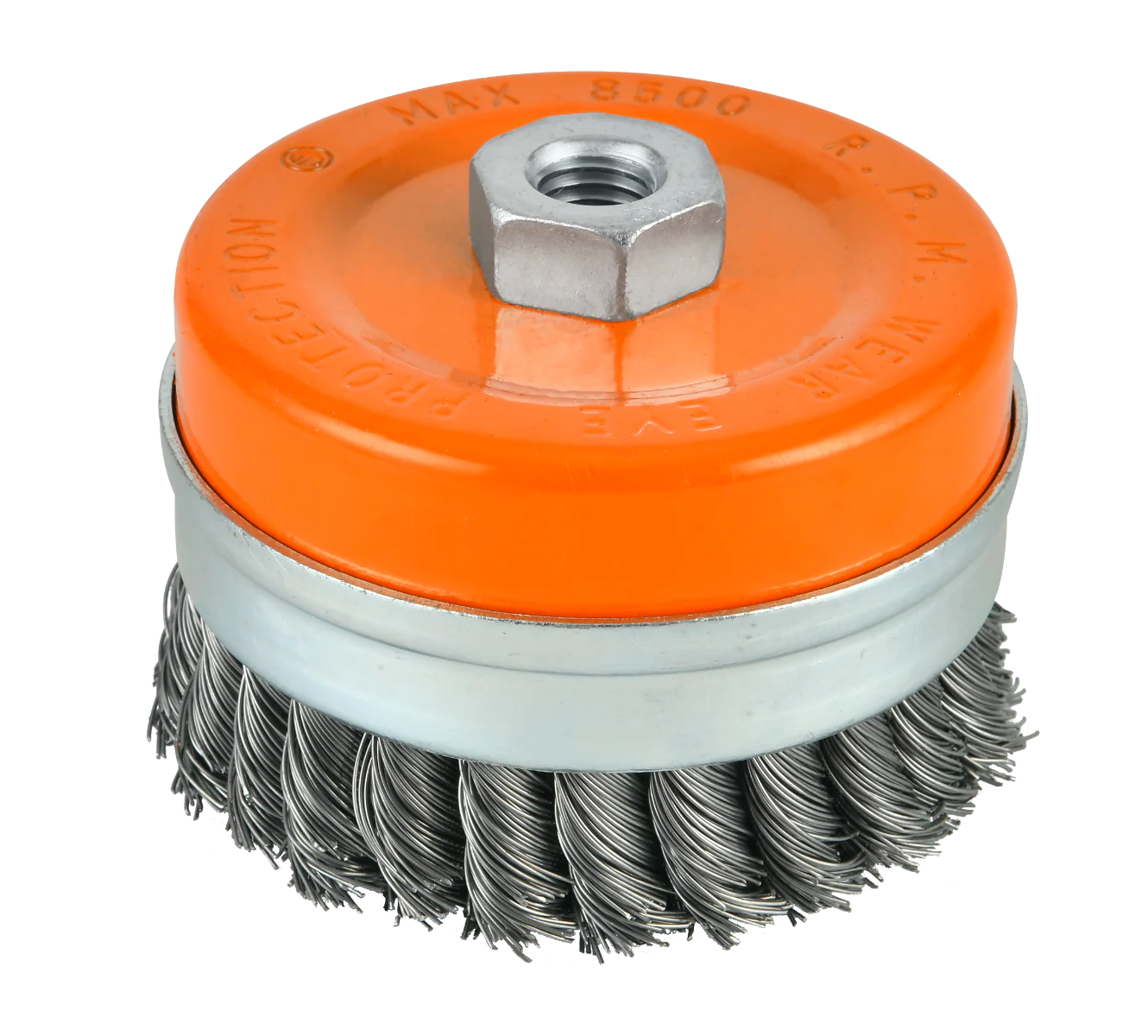 GRATA COPA CONICA ACERO TRENZADO 4 M14X2