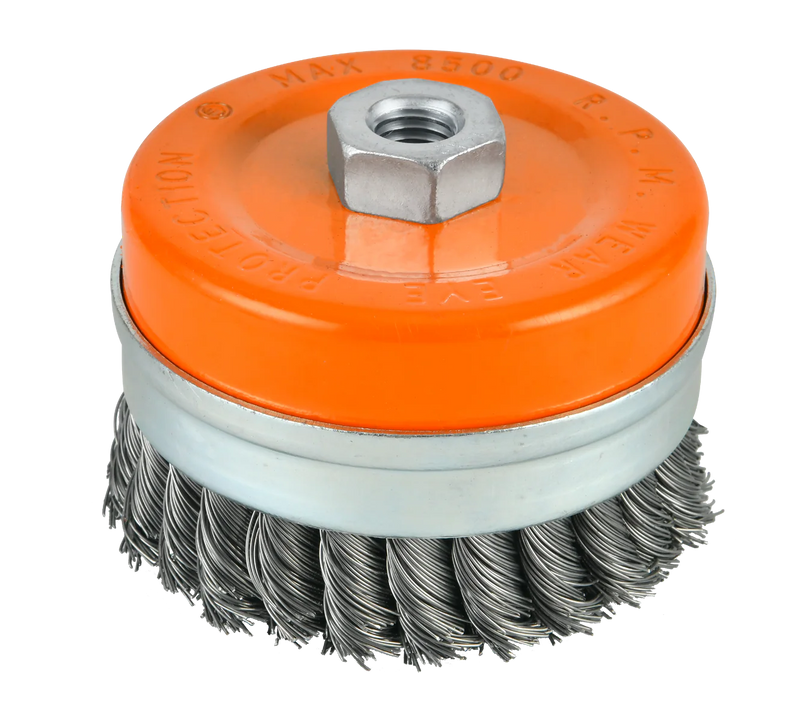 GRATA COPA CONICA ACERO TRENZADO 4 M14X2
