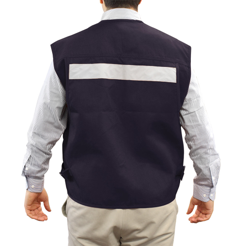 CHALECO GEOLOGO POPLIN ALASKA C/CINTA AZUL L