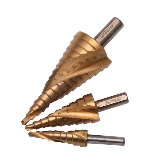 Set de brocas cónicas escalonadas 3 piezas 614143 - HARDEN