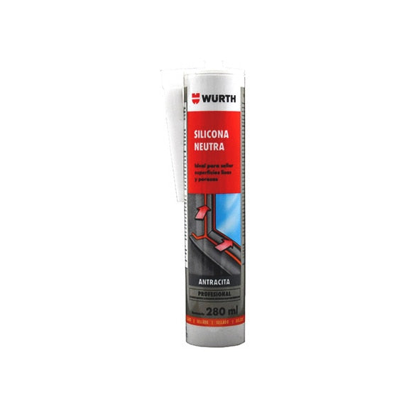 SILICONA NEUTRA ANTRACITA 280 ML - WURTH