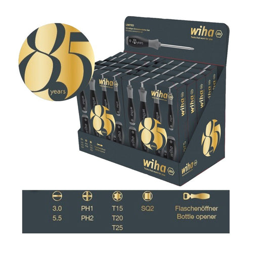 Set de 8 atornilladores + Destapador Wiha Edición 85 aniversario