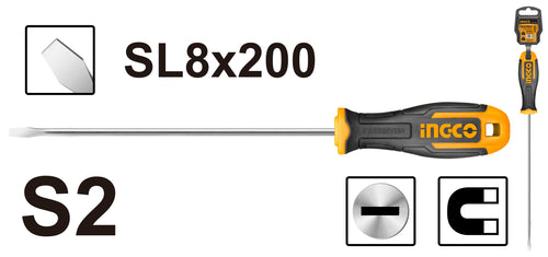 ATORNILLADOR INGCO CARPINTERO 8.0 x200 MM # HS688200(OF)