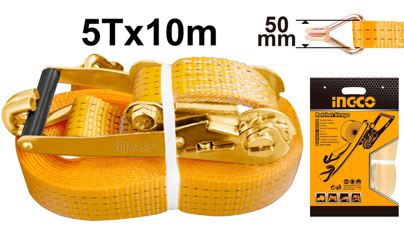 ESLINGA INGCO 10 MT X 50 MM CARGA MAXIMA 5.000 KG. # HRSP5101